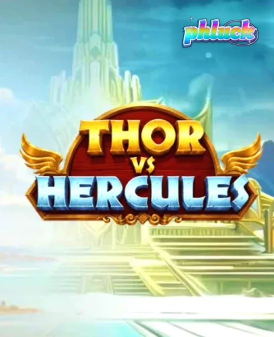 Ang interface ng laro ng Thor vs Hercules na nagpapakita ng dalawang bayani at ang 5x5 grid.